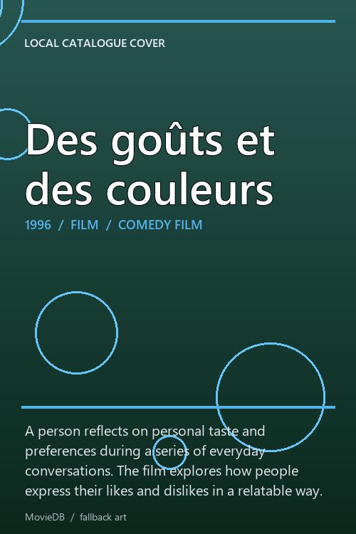 Des goûts et des couleurs poster