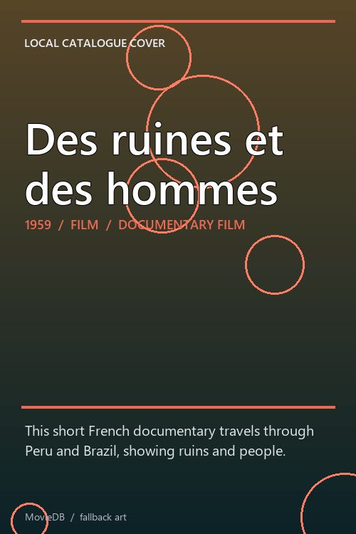 Des ruines et des hommes poster