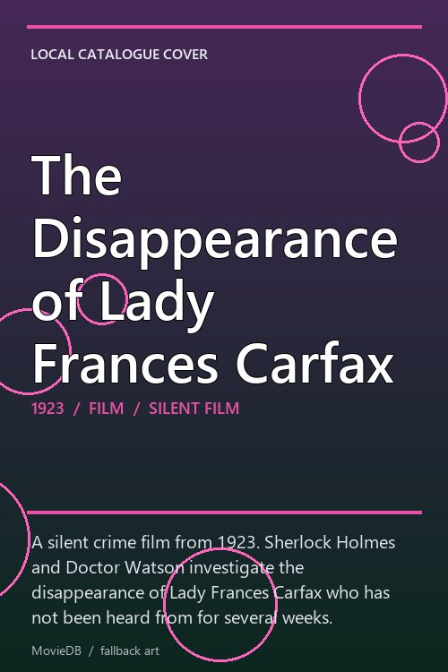 The Disappearance of Lady Frances Carfax poster