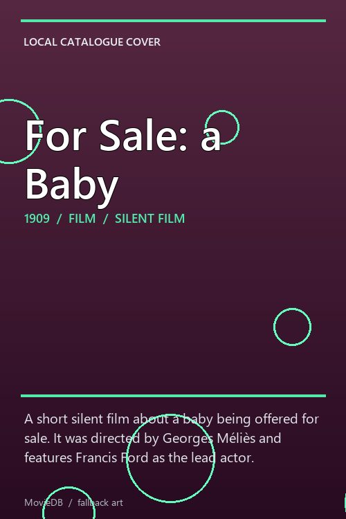 For Sale: a Baby poster