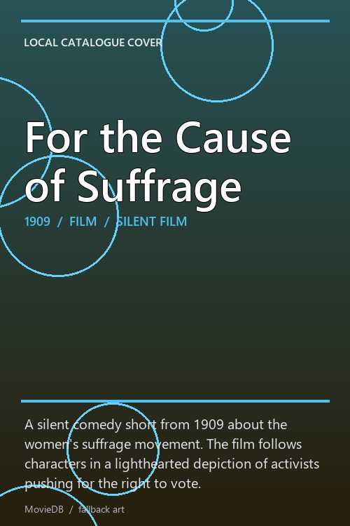 For the Cause of Suffrage poster