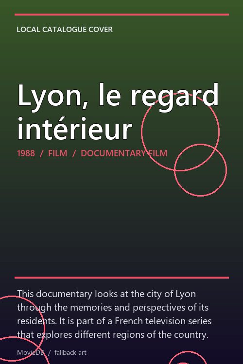 Lyon, le regard intérieur poster