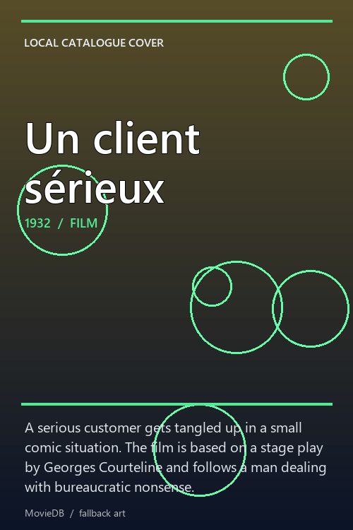 Un client sérieux poster