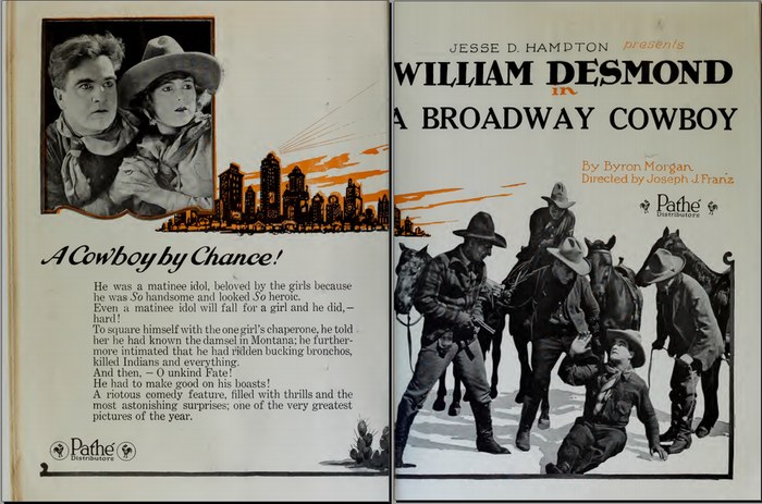 A Broadway Cowboy poster