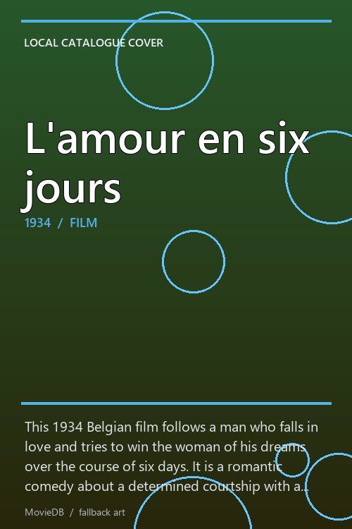 L'amour en six jours poster