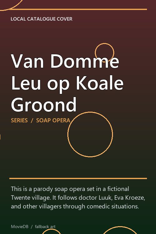 Van Domme Leu op Koale Groond poster