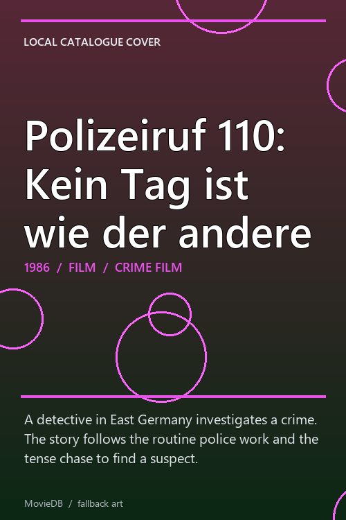 Polizeiruf 110: Kein Tag ist wie der andere poster
