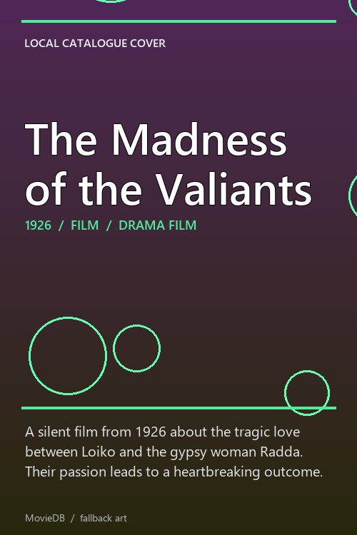 The Madness of the Valiants poster