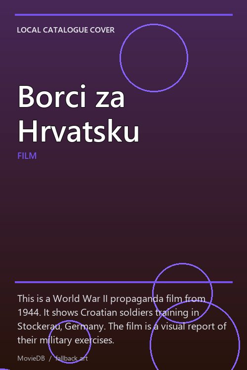 Borci za Hrvatsku poster