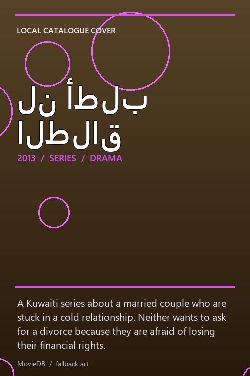لن أطلب الطلاق poster