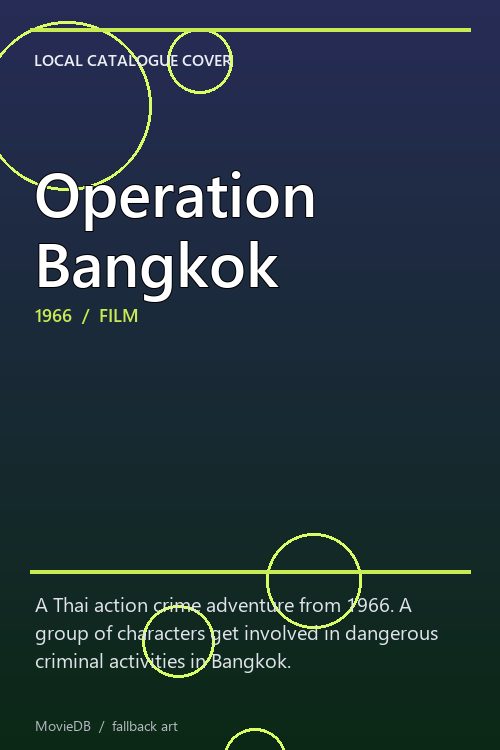 Operation Bangkok poster