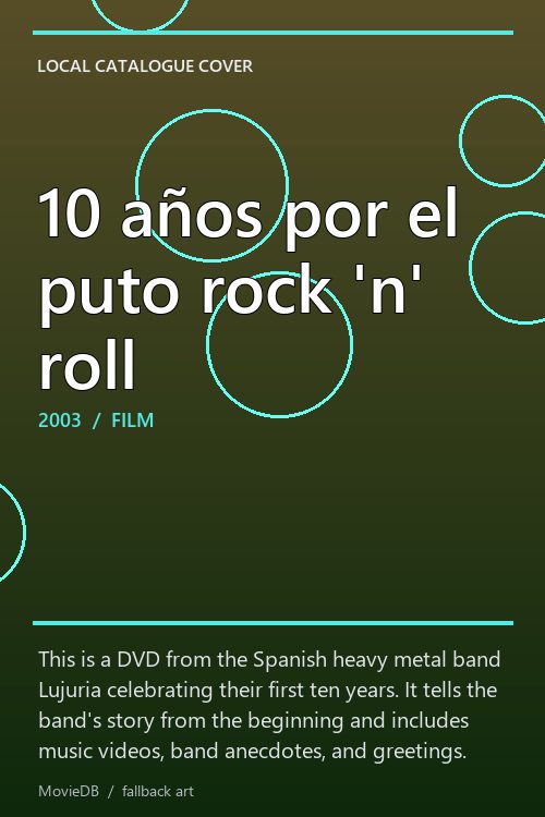 10 años por el puto rock 'n' roll poster