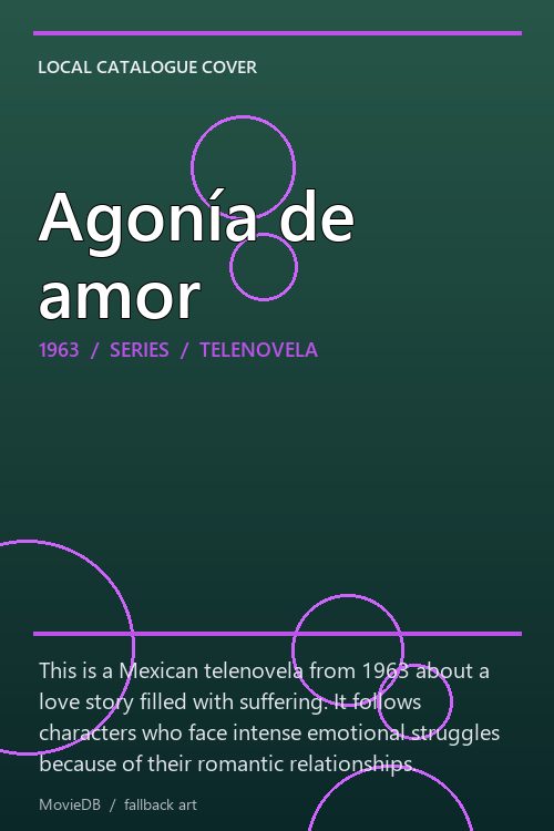 Agonía de amor poster