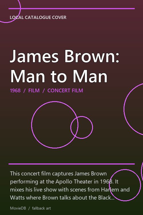 James Brown: Man to Man poster