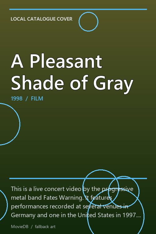 A Pleasant Shade of Gray poster