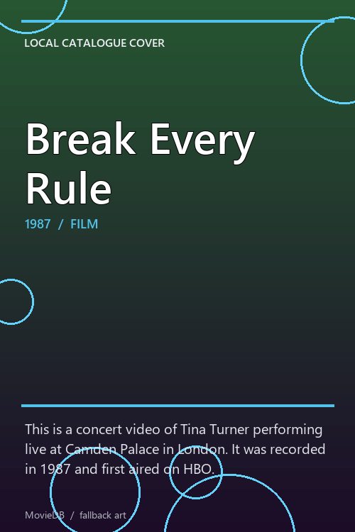Break Every Rule poster