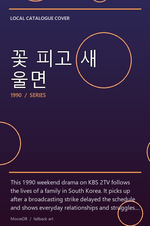 꽃 피고 새 울면 poster