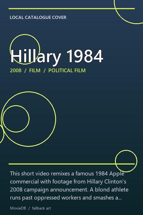 Hillary 1984 poster