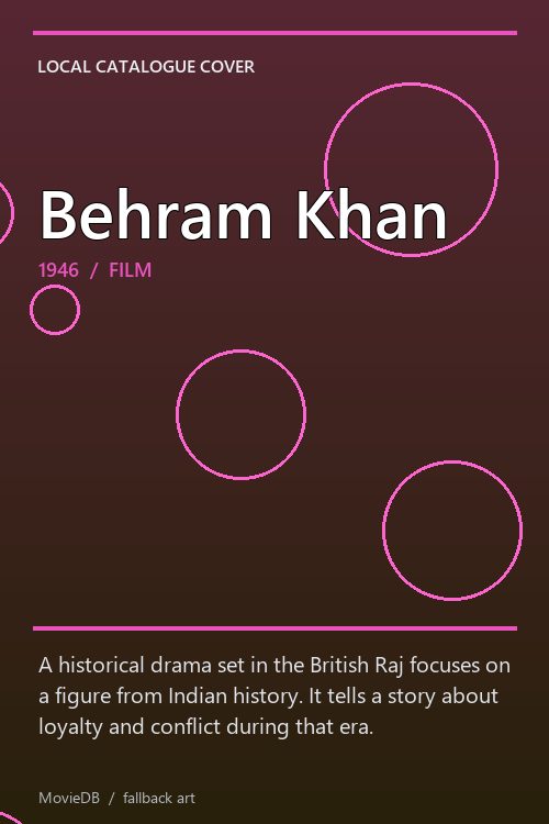 Behram Khan poster