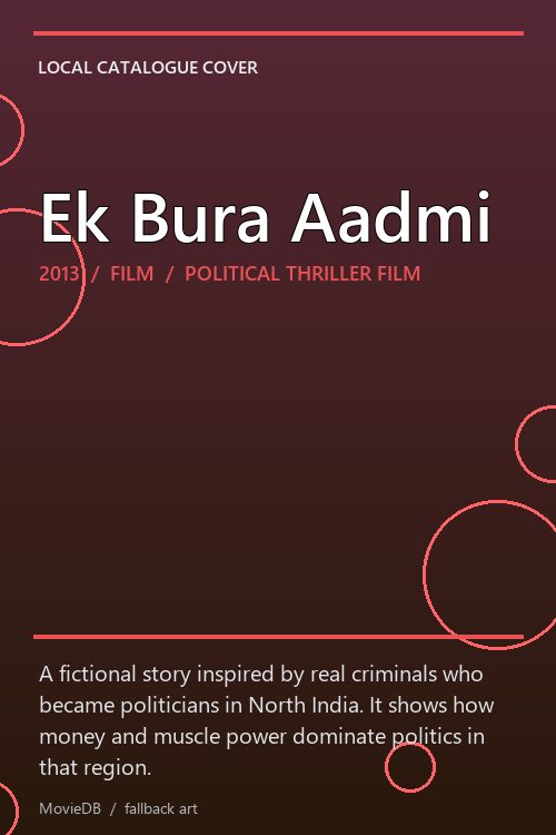 Ek Bura Aadmi poster