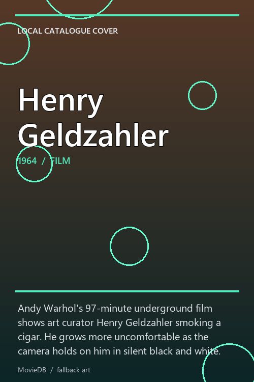 Henry Geldzahler poster