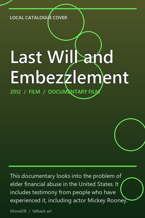 Last Will and Embezzlement poster