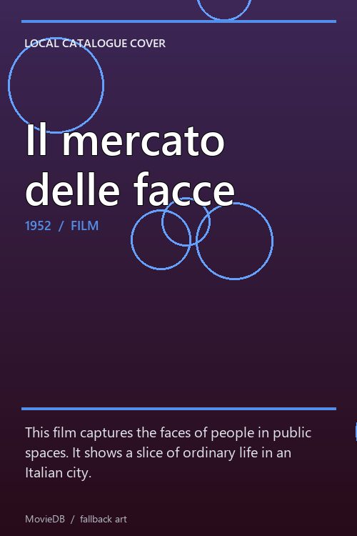 Il mercato delle facce poster