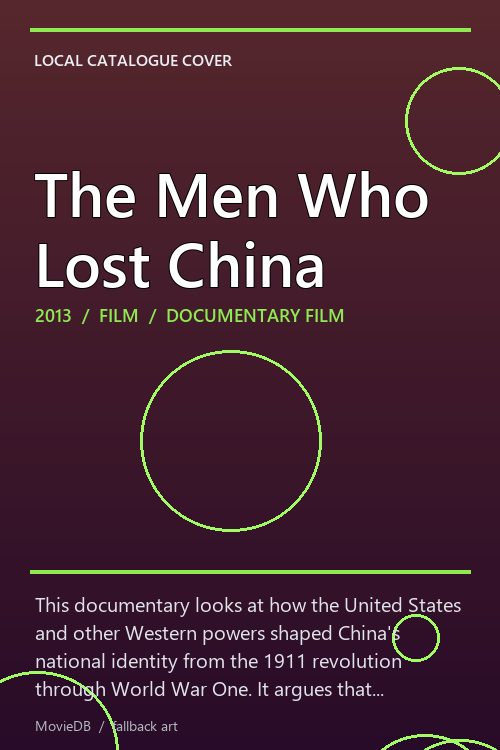 The Men Who Lost China poster