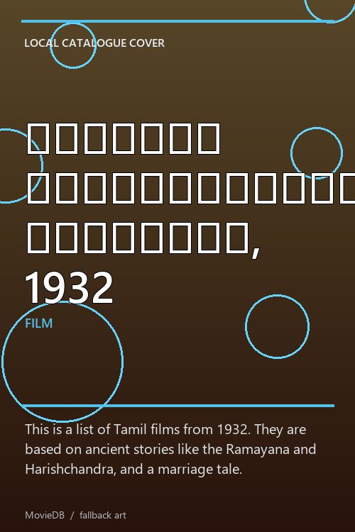 தமிழ்த் திரைப்படங்களின் பட்டியல், 1932 poster