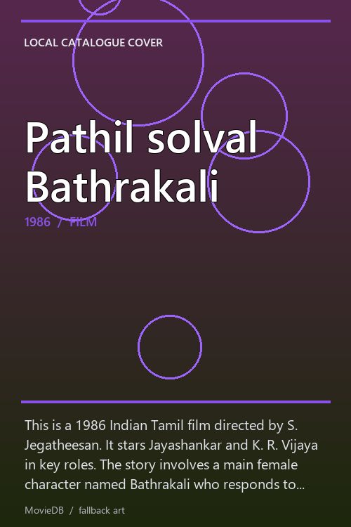 Pathil solval Bathrakali poster