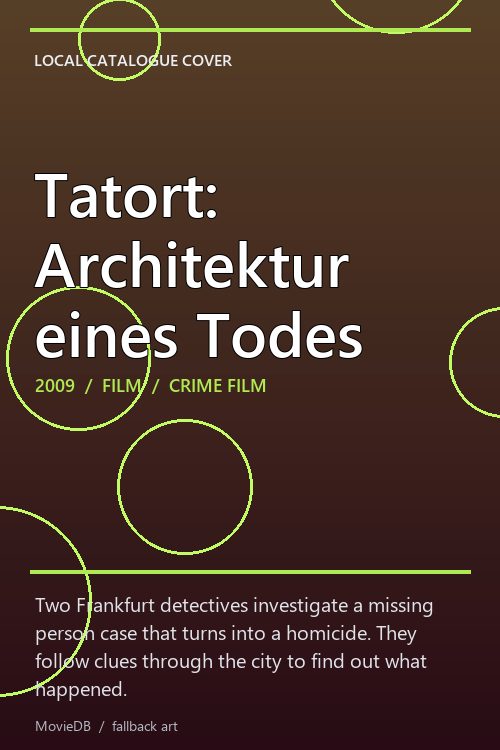 Tatort: Architektur eines Todes poster