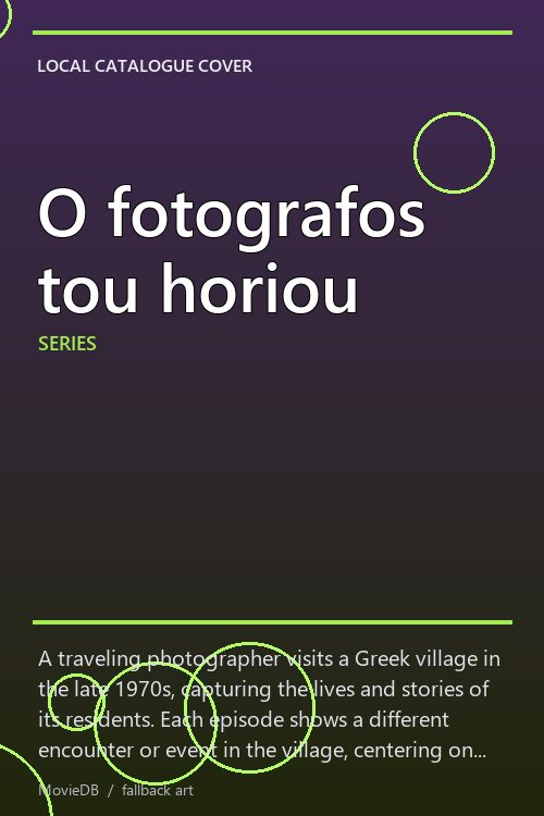 O fotografos tou horiou poster