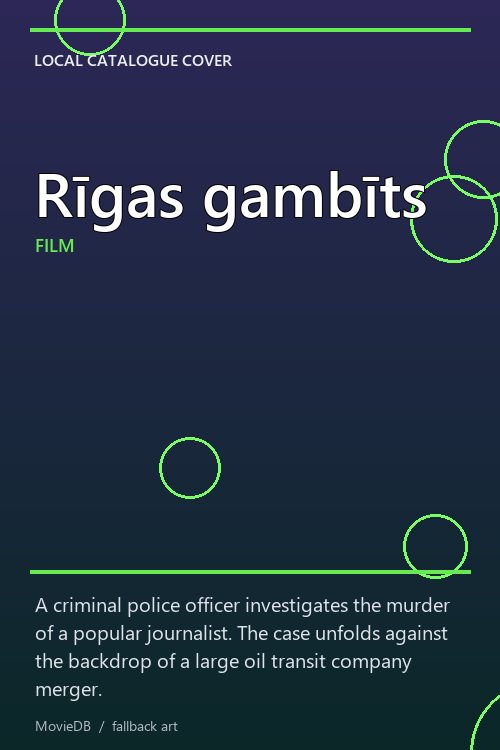 Rīgas gambīts poster
