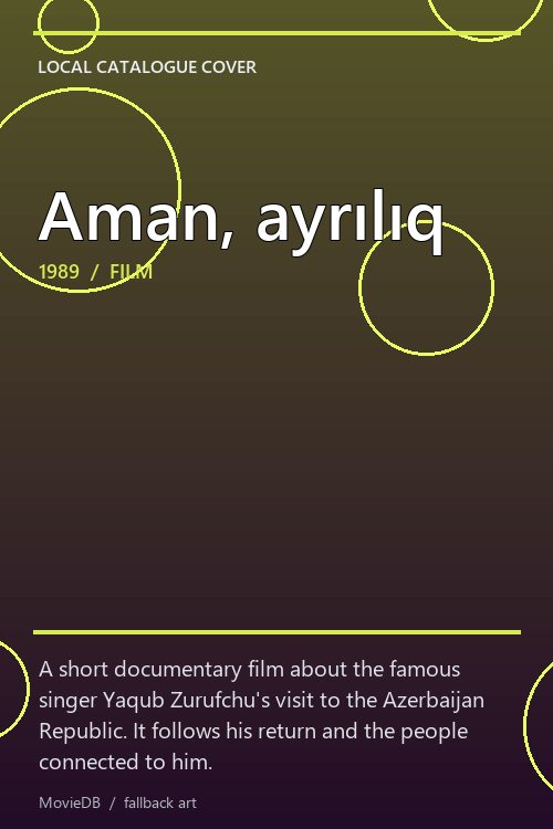 Aman, ayrılıq poster