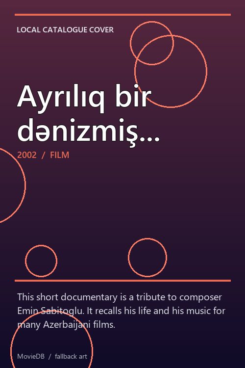 Ayrılıq bir dənizmiş... poster