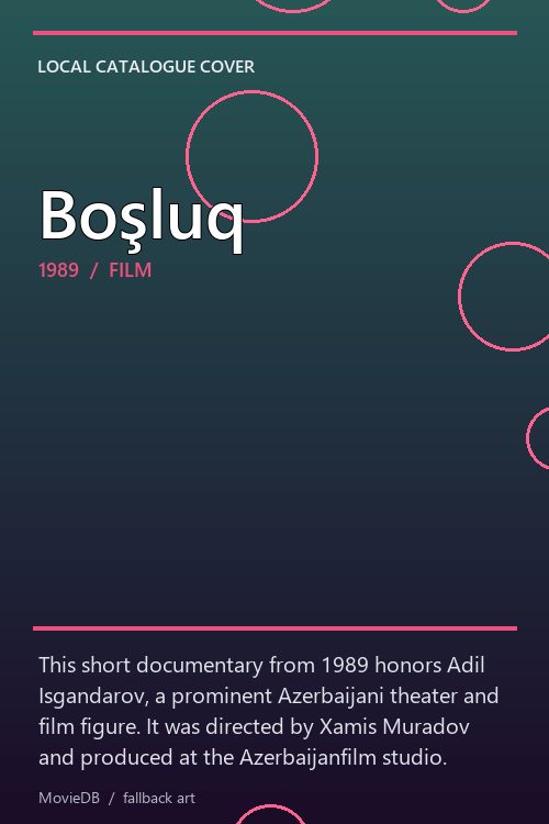 Boşluq poster