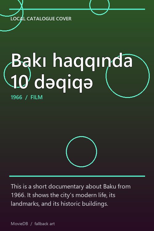 Bakı haqqında 10 dəqiqə poster