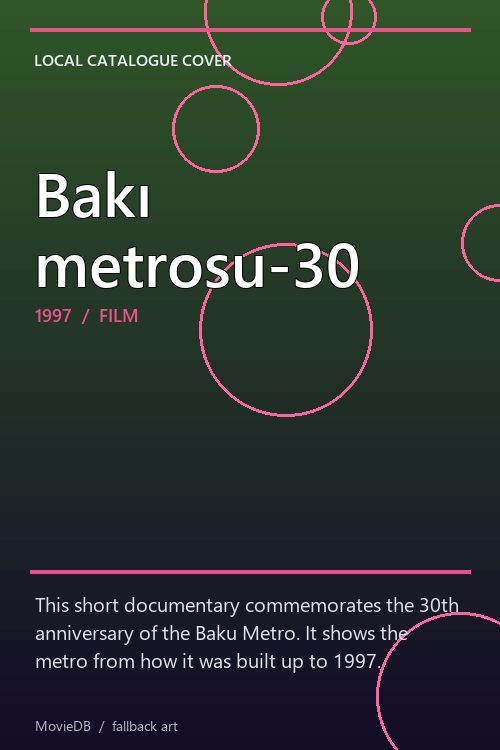 Bakı metrosu-30 poster