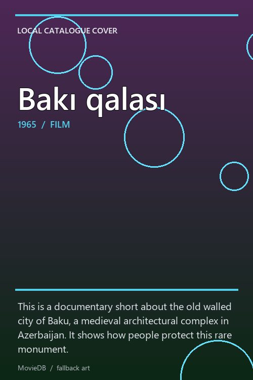 Bakı qalası poster