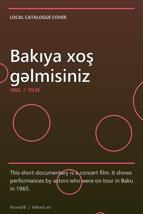 Bakıya xoş gəlmisiniz poster