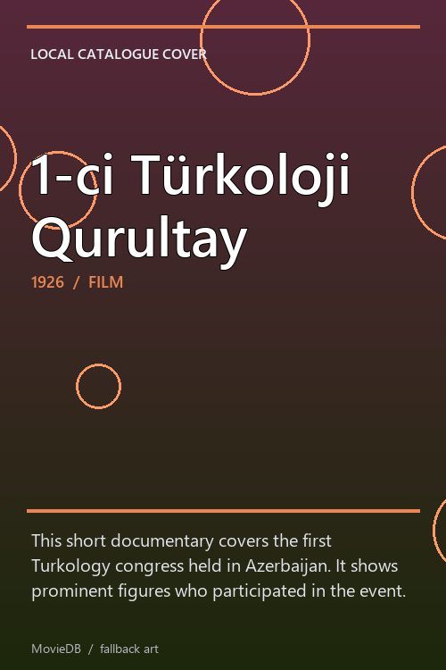 1-ci Türkoloji Qurultay poster