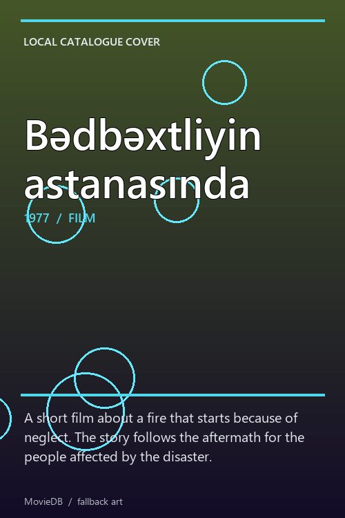 Bədbəxtliyin astanasında poster