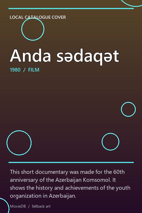 Anda sədaqət poster