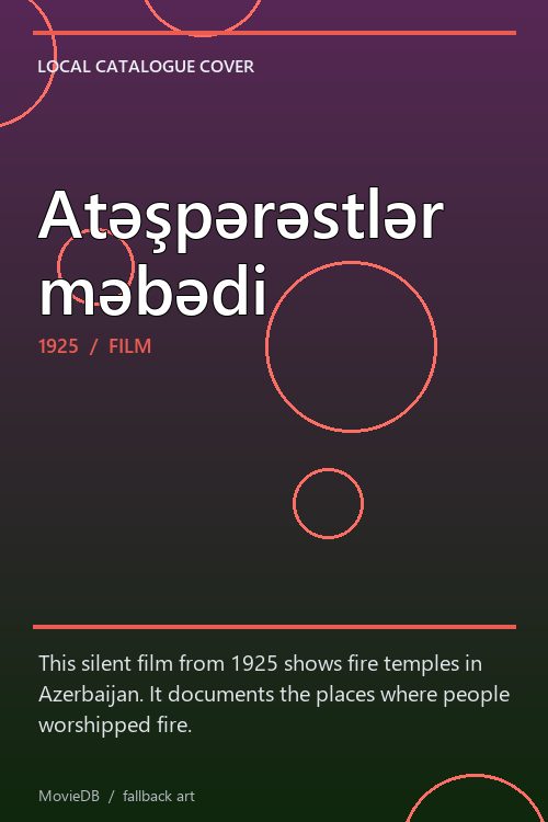 Atəşpərəstlər məbədi poster