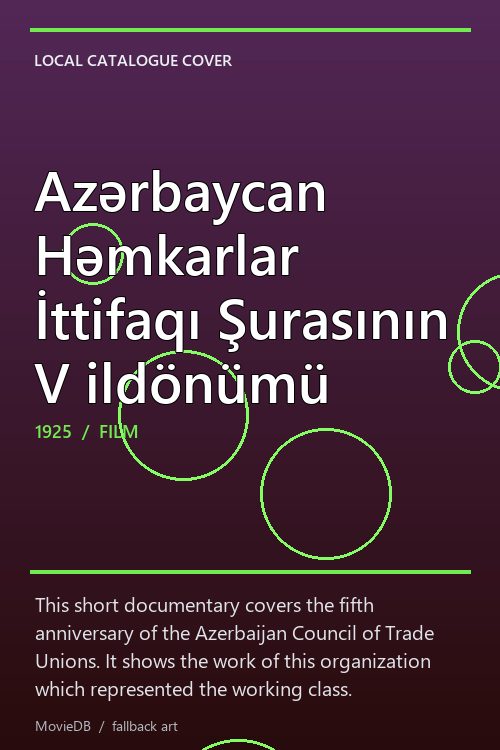 Azərbaycan Həmkarlar İttifaqı Şurasının V ildönümü poster
