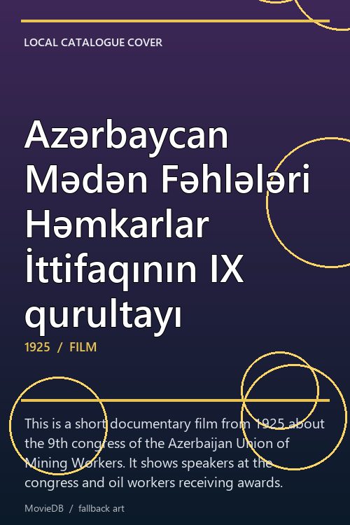 Azərbaycan Mədən Fəhlələri Həmkarlar İttifaqının IX qurultayı poster