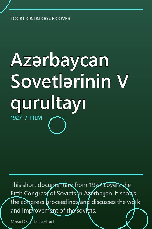 Azərbaycan Sovetlərinin V qurultayı poster