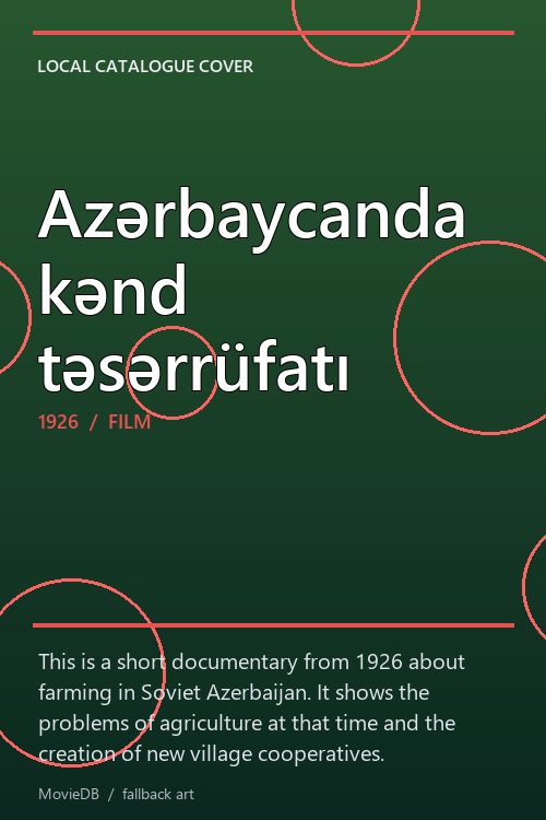 Azərbaycanda kənd təsərrüfatı poster