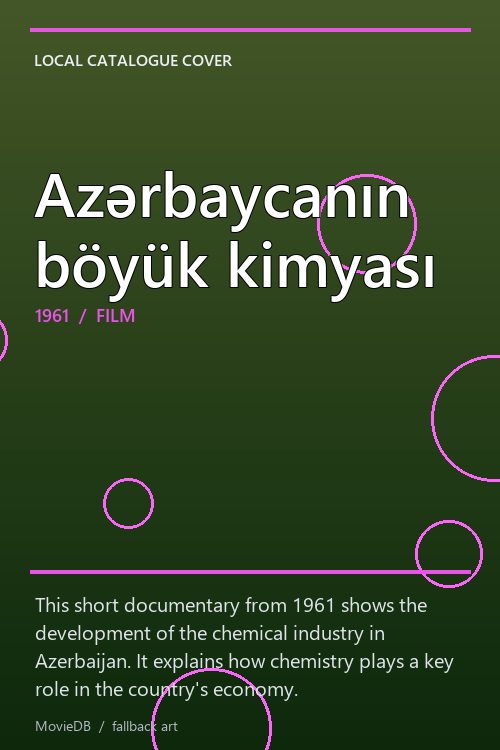 Azərbaycanın böyük kimyası poster