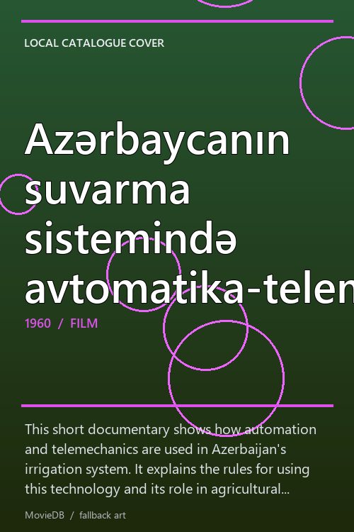 Azərbaycanın suvarma sistemində avtomatika-telemexanika poster